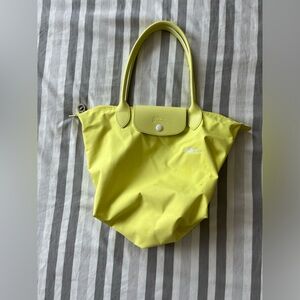 neon yellow shoulder bag